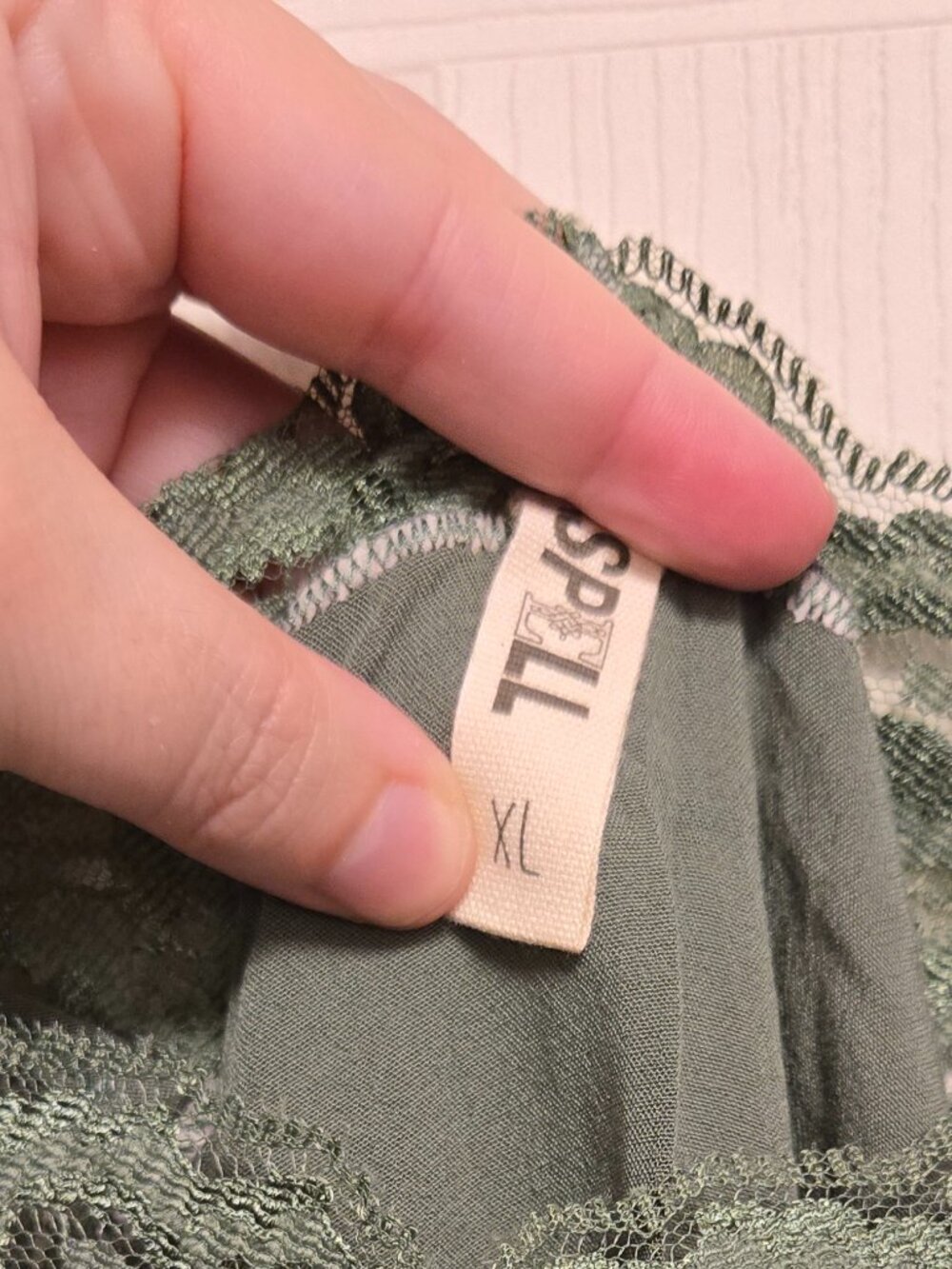 Spell and the Gypsy Collective Love Lace Slip, Olive, XL, EUC - Picture 2 of 2